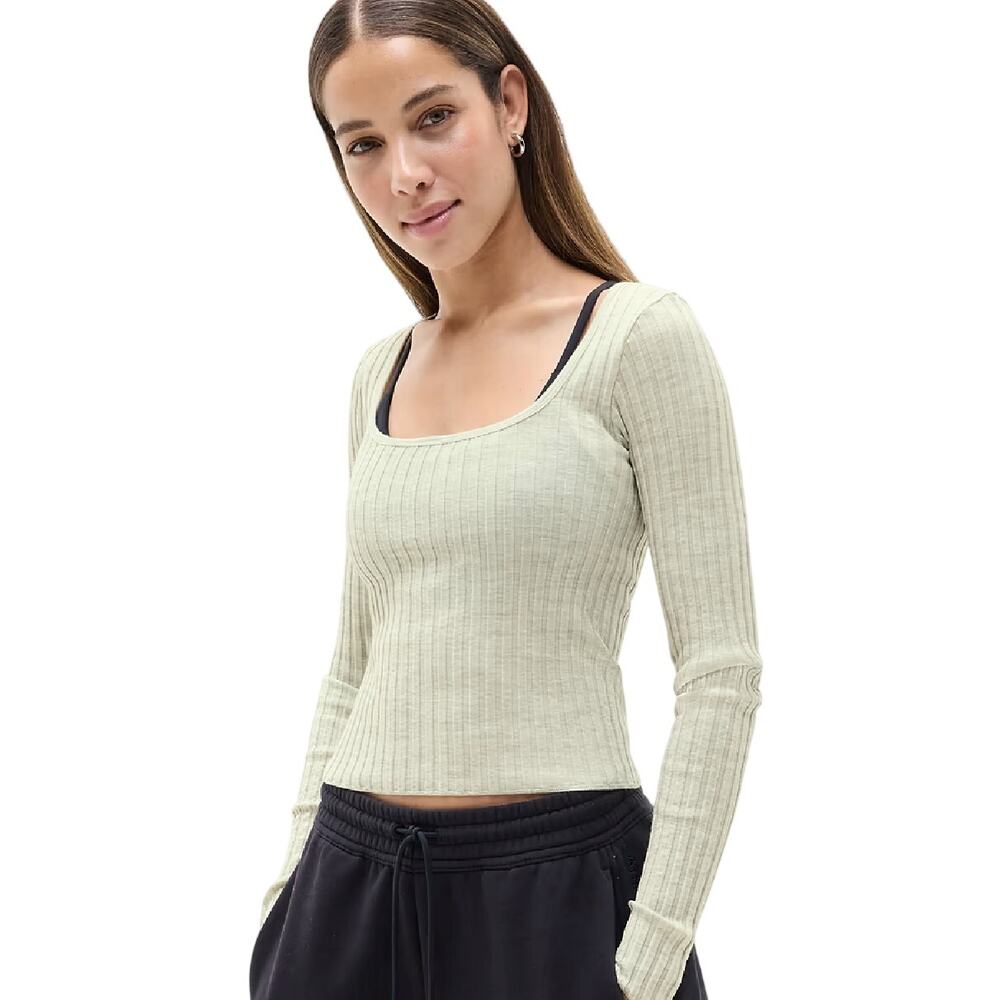 Athleta Eternal Seamless Crop Top Medium Pale Green
